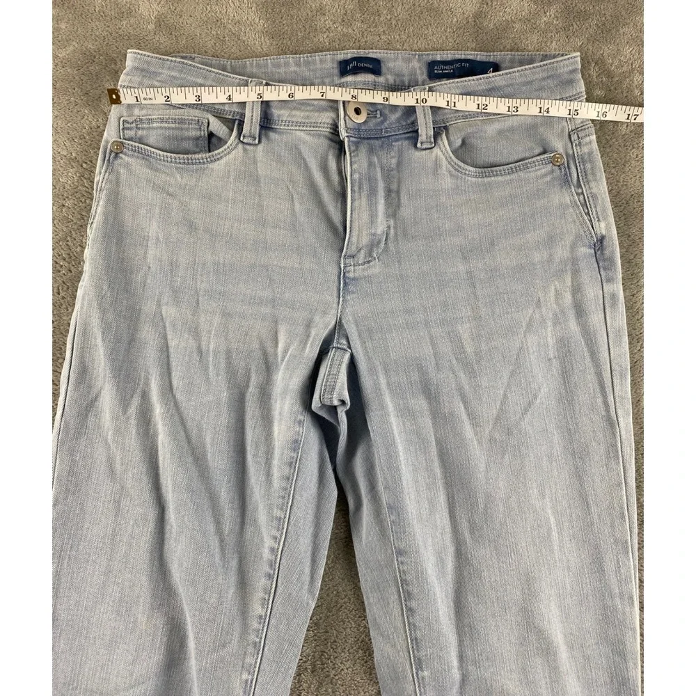 J.Jill Denim Authentic Fit Slim Ankle Jeans Light Wash Womens Size 4 Blue
